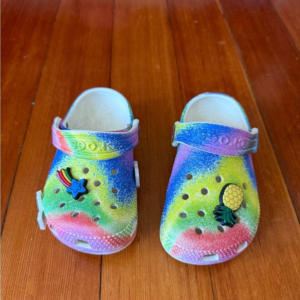 CROCS Red and Pink Sandals Vibrant and Playful